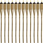 Tall bamboo Tiki torches
