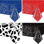 4 different western themed table coverings
